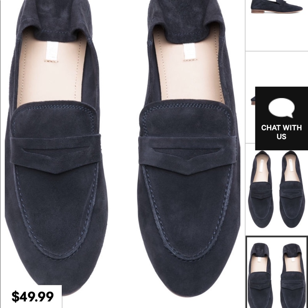 H&M Genuine Suede Black Loafer 8.5